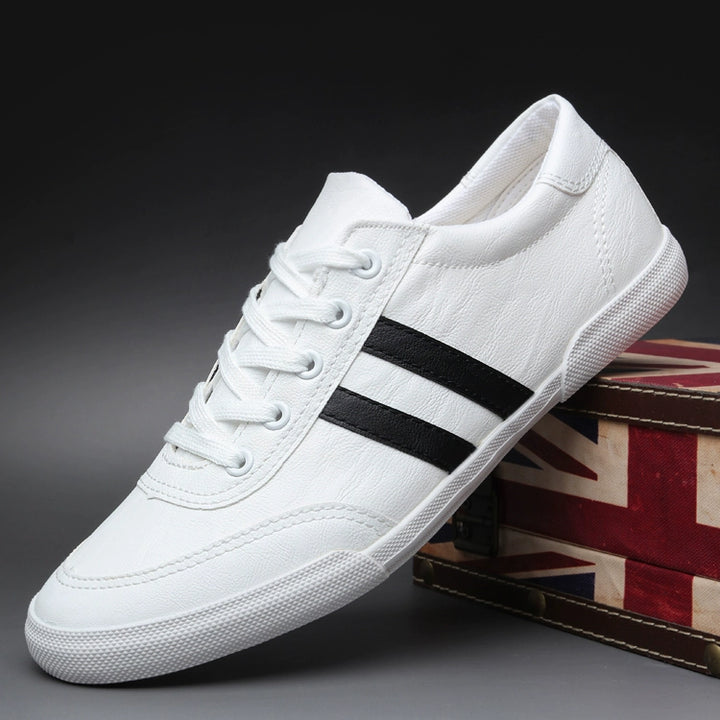 Trendy Men's Shoes Breathable Low Top Spring New Arrival Leather Surface Casual Shoes Men's K-style Series Shoes Board Shoes Youth Plaid Driving Shoes