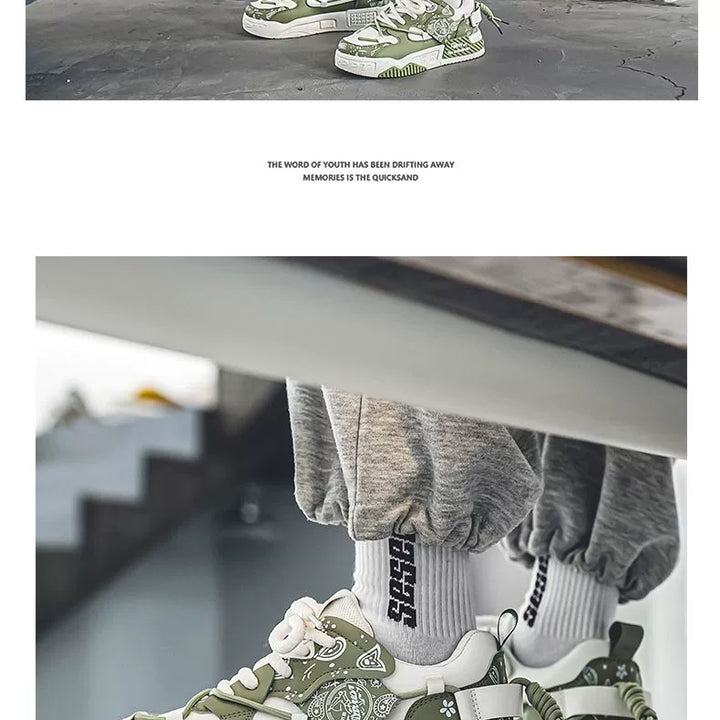 Men's Shoes 2025 New Arrival Summer Easiest for Match Niche Style Original Leisure Flat Shoes Sports Platform Height Increasing Bread Fashion Shoes