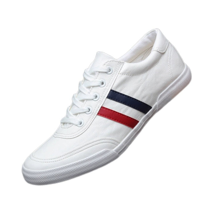 Trendy Men's Shoes Breathable Low Top Spring New Arrival Leather Surface Casual Shoes Men's K-style Series Shoes Board Shoes Youth Plaid Driving Shoes