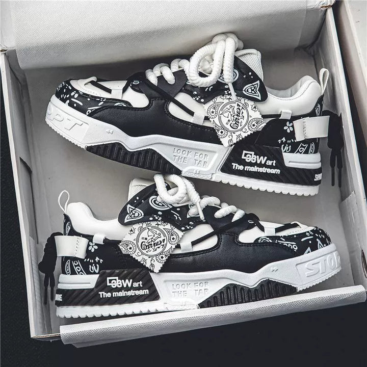 Men's Shoes 2025 New Arrival Summer Easiest for Match Niche Style Original Leisure Flat Shoes Sports Platform Height Increasing Bread Fashion Shoes