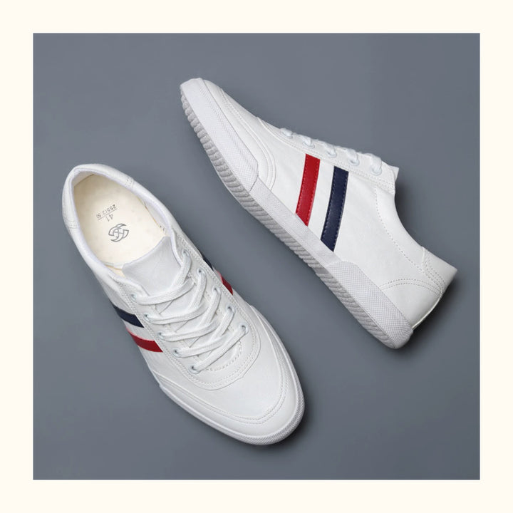 Trendy Men's Shoes Breathable Low Top Spring New Arrival Leather Surface Casual Shoes Men's K-style Series Shoes Board Shoes Youth Plaid Driving Shoes