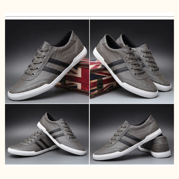 Trendy Men's Shoes Breathable Low Top Spring New Arrival Leather Surface Casual Shoes Men's K-style Series Shoes Board Shoes Youth Plaid Driving Shoes