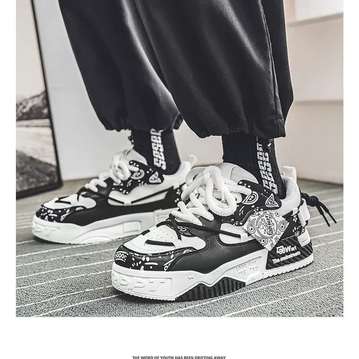 Men's Shoes 2025 New Arrival Summer Easiest for Match Niche Style Original Leisure Flat Shoes Sports Platform Height Increasing Bread Fashion Shoes