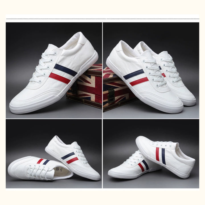 Trendy Men's Shoes Breathable Low Top Spring New Arrival Leather Surface Casual Shoes Men's K-style Series Shoes Board Shoes Youth Plaid Driving Shoes