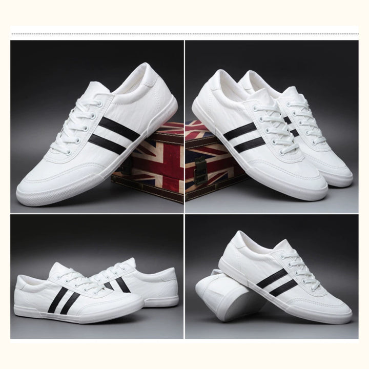 Trendy Men's Shoes Breathable Low Top Spring New Arrival Leather Surface Casual Shoes Men's K-style Series Shoes Board Shoes Youth Plaid Driving Shoes