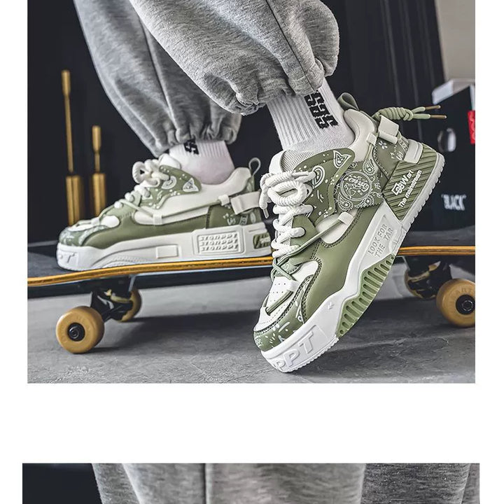Men's Shoes 2025 New Arrival Summer Easiest for Match Niche Style Original Leisure Flat Shoes Sports Platform Height Increasing Bread Fashion Shoes
