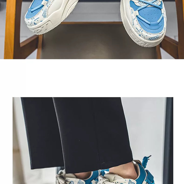 Men's Shoes 2025 New Arrival Summer Easiest for Match Niche Style Original Leisure Flat Shoes Sports Platform Height Increasing Bread Fashion Shoes