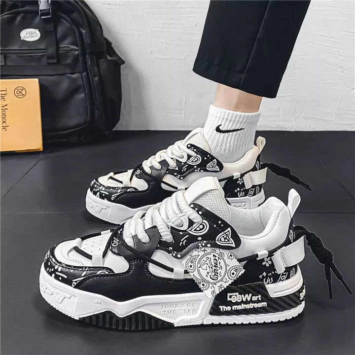 Men's Shoes 2025 New Arrival Summer Easiest for Match Niche Style Original Leisure Flat Shoes Sports Platform Height Increasing Bread Fashion Shoes