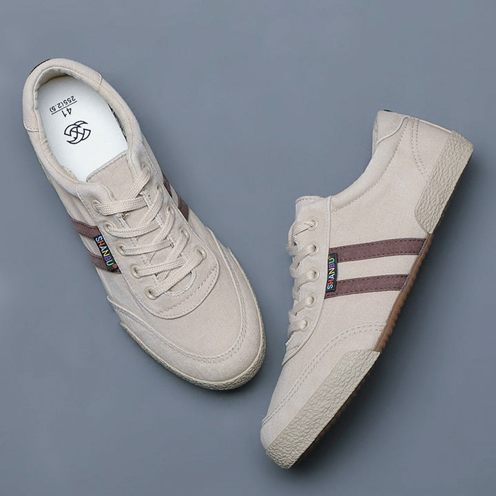 Men's Shoes Spring & Fall Breathable Deodorizing Filter Canvas Shoes Men's Trendy Lace up Men Casual Shoes Soft Bottom Driving Old Beijing Cloth Shoes