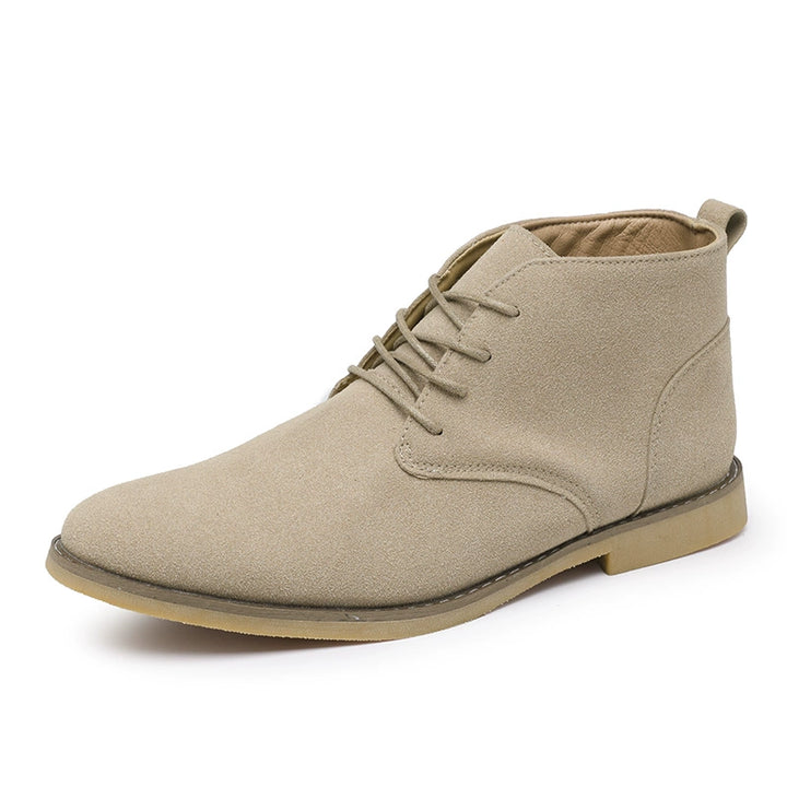 Korean Style Autumn Frosted Casual plus Size High-Top Leather Shoes