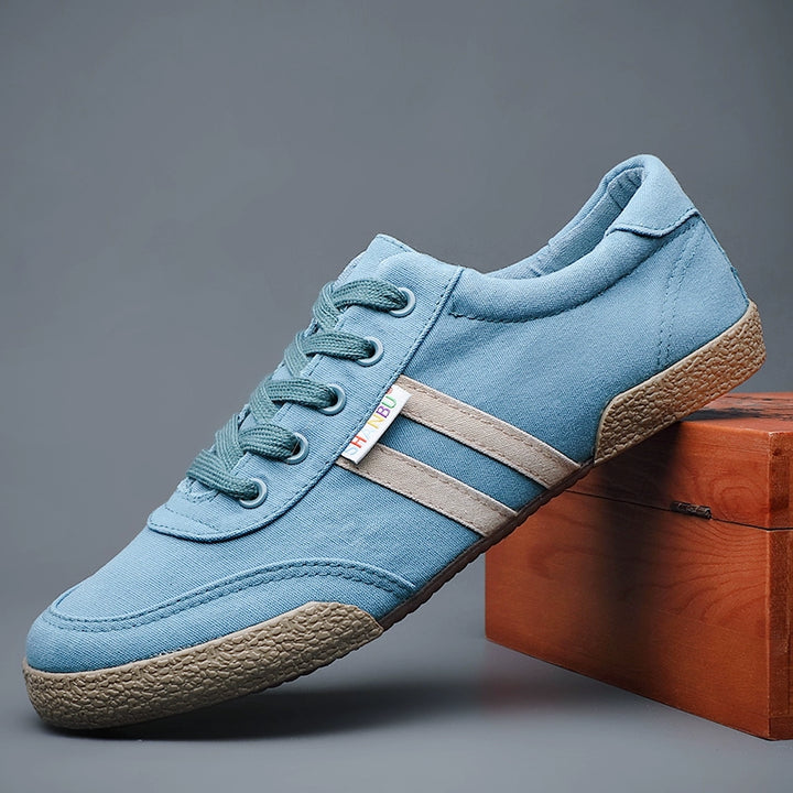 Men's Shoes Spring & Fall Breathable Deodorizing Filter Canvas Shoes Men's Trendy Lace up Men Casual Shoes Soft Bottom Driving Old Beijing Cloth Shoes
