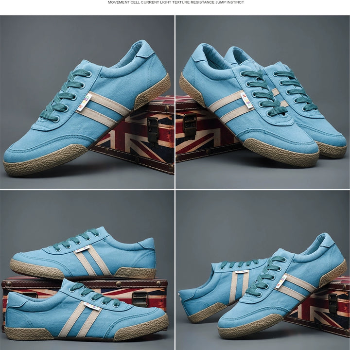 Men's Shoes Spring & Fall Breathable Deodorizing Filter Canvas Shoes Men's Trendy Lace up Men Casual Shoes Soft Bottom Driving Old Beijing Cloth Shoes