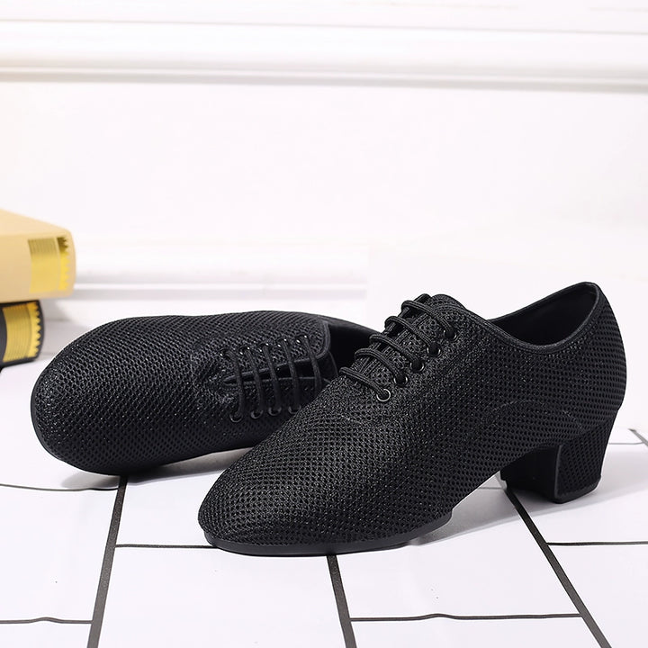 Dance Qingyun Men Flyknit Net Dancing Shoes Latin Dance Shoes Ballroom Dance Modern Dance Square Dance Shoes Dancing Shoes Breathable