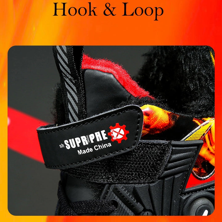 Winter Kids Shoes Boys Non-slip Sport Shoes Outdoor Snow Ankle Boots Waterproof Warm Sneakers Child High Top Cotton Casual Shoes