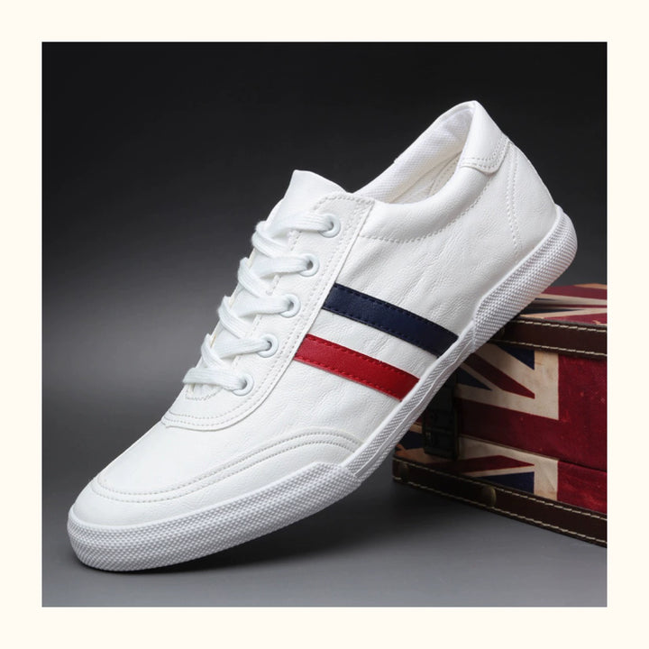 Trendy Men's Shoes Breathable Low Top Spring New Arrival Leather Surface Casual Shoes Men's K-style Series Shoes Board Shoes Youth Plaid Driving Shoes