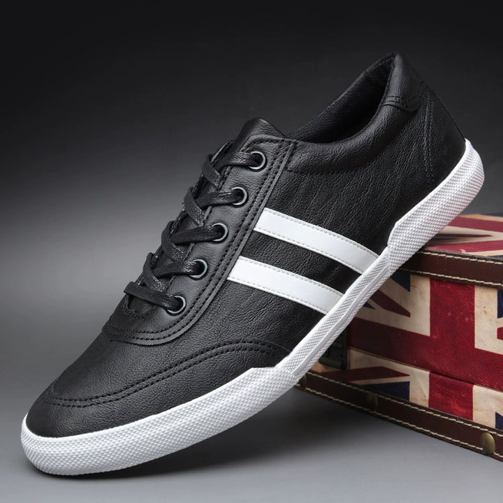 Trendy Men's Shoes Breathable Low Top Spring New Arrival Leather Surface Casual Shoes Men's K-style Series Shoes Board Shoes Youth Plaid Driving Shoes