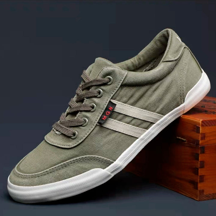 Men's Shoes Spring & Fall Breathable Deodorizing Filter Canvas Shoes Men's Trendy Lace up Men Casual Shoes Soft Bottom Driving Old Beijing Cloth Shoes