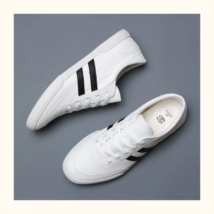 Trendy Men's Shoes Breathable Low Top Spring New Arrival Leather Surface Casual Shoes Men's K-style Series Shoes Board Shoes Youth Plaid Driving Shoes