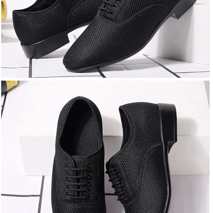 Dance Qingyun Men Flyknit Net Dancing Shoes Latin Dance Shoes Ballroom Dance Modern Dance Square Dance Shoes Dancing Shoes Breathable