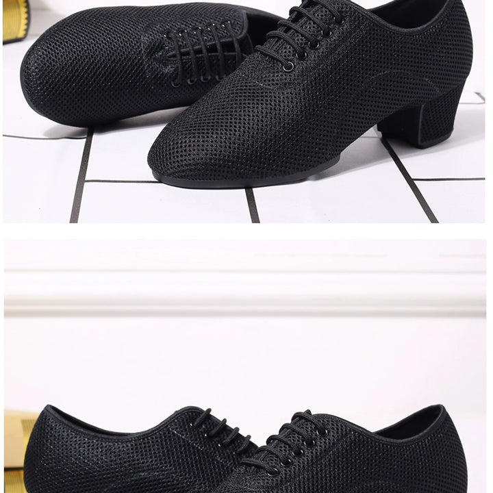 Dance Qingyun Men Flyknit Net Dancing Shoes Latin Dance Shoes Ballroom Dance Modern Dance Square Dance Shoes Dancing Shoes Breathable
