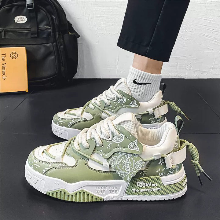 Men's Shoes 2025 New Arrival Summer Easiest for Match Niche Style Original Leisure Flat Shoes Sports Platform Height Increasing Bread Fashion Shoes