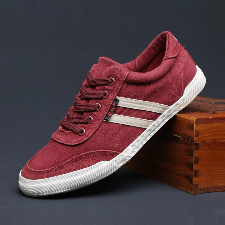 Men's Shoes Spring & Fall Breathable Deodorizing Filter Canvas Shoes Men's Trendy Lace up Men Casual Shoes Soft Bottom Driving Old Beijing Cloth Shoes