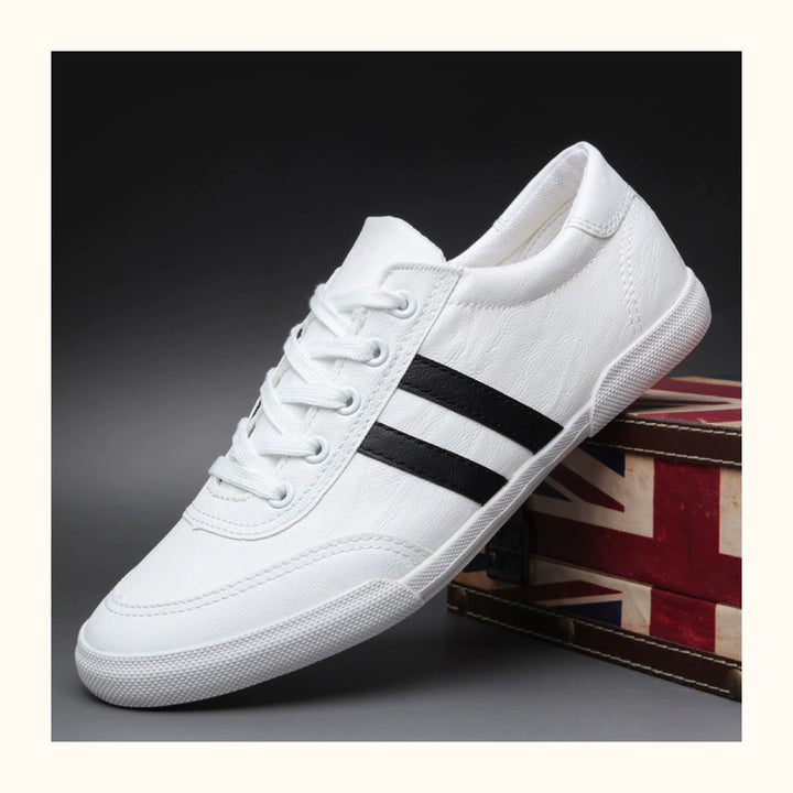 Trendy Men's Shoes Breathable Low Top Spring New Arrival Leather Surface Casual Shoes Men's K-style Series Shoes Board Shoes Youth Plaid Driving Shoes