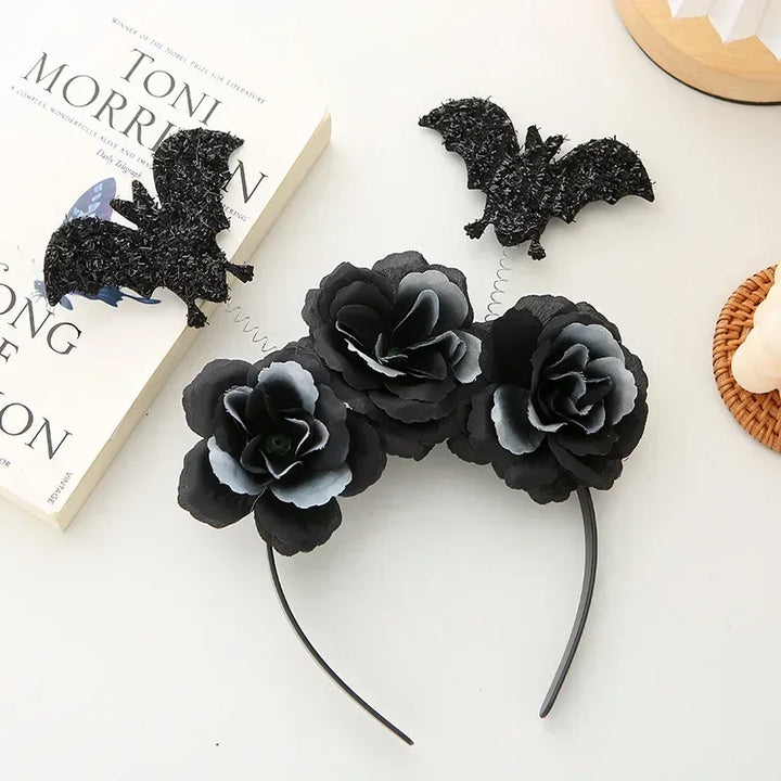 Halloween Bat Headband Children Dress Up Headwear Hairband Accessories Witch Costume Supplies Props Happy Helloween Party