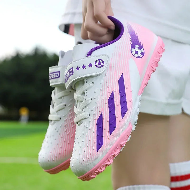 Kids Football Boots Society Cleats Soccer Shoes Boys Indoor Football Field Boots Children Non Slip Fast Training Sneakers Match