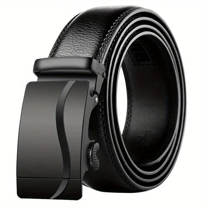Men Belts Automatic Buckle Belt PU Leather High Quality For Men Leather Strap Casual For Jeans