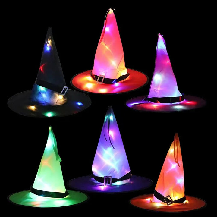Halloween Glowing Hat Children Adult Party Dance Party Dress Up Witch Hat Halloween Decoration Halloween Mask декор для дома