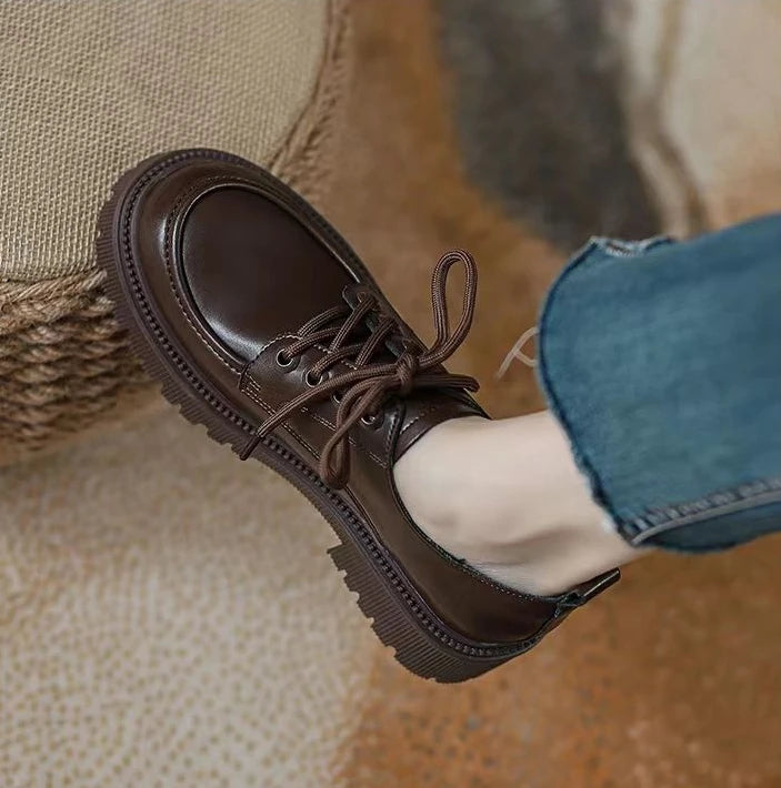 Women's Shoes With Straps Office Platform Medium Heels Ladies Pumps Loafers Lastest Casual Footwear On Sale Social Premium