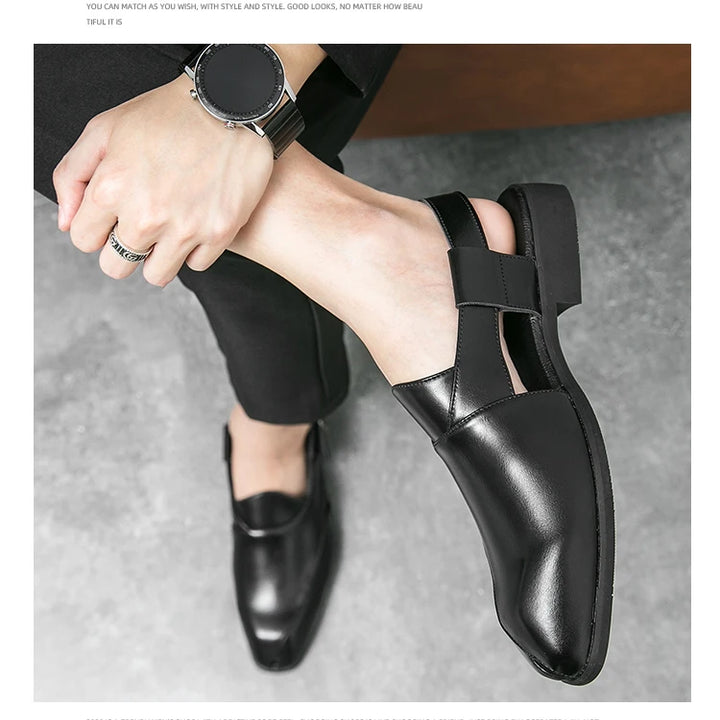 Men Minimalist Slingback Dress Shoes Business Office Dress Shoes