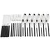 24Pcs Black Dinnerware Set Knife Fork Coffee Spoon Cutlery Set Stainless Steel Flatware Western Kitchen Silverware Tableware