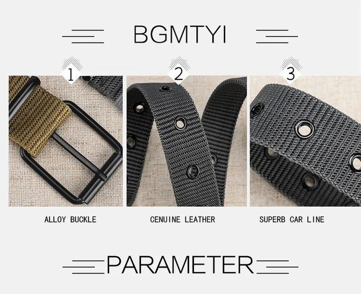 Men Belts Canvas Nylon Webbing Tactical Belt Fashion Casual Designer Unisex Belts High Quality Sports Strap HB061