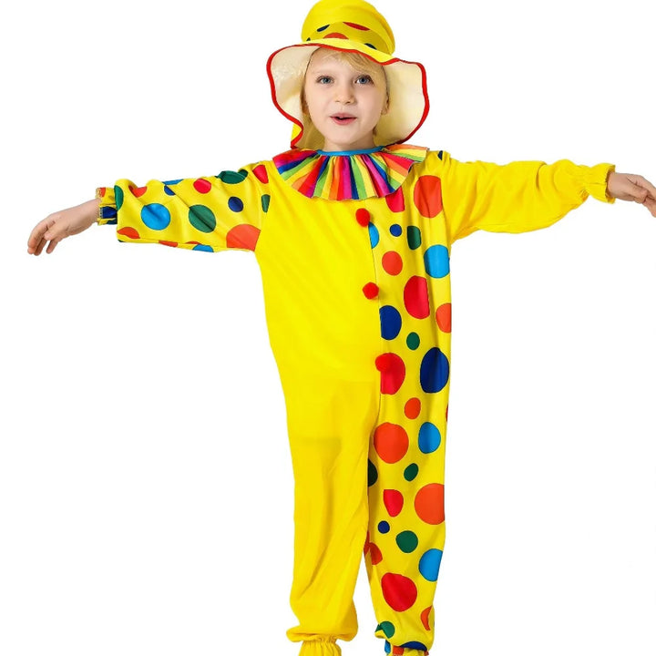 Halloween Clown Costume Children's Performance Kindergarten Makeup Ball Dressed Up Cosplay Props