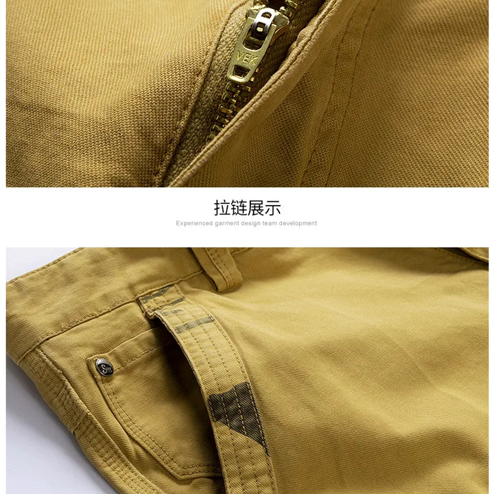 Summer Fashion Tooling Shorts for Men Casual Loose Cargo Shorts Outdoor Sport Pants Men Versatile Straight Cotton Short Trousers