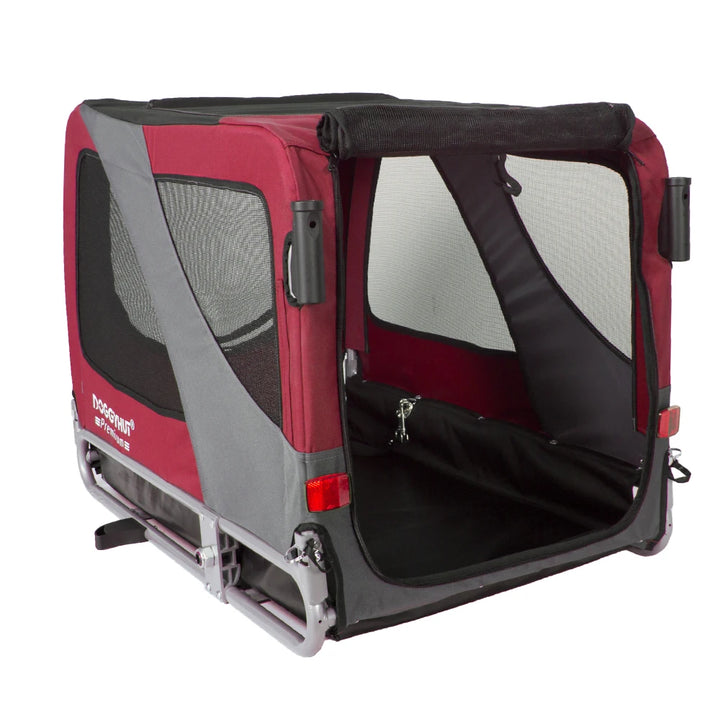 Pet Bicycle Trailer, Steel Pipe Material Waterproof Fabric, Safety Reflective Strip Design Suitable for Traveling with Pets
