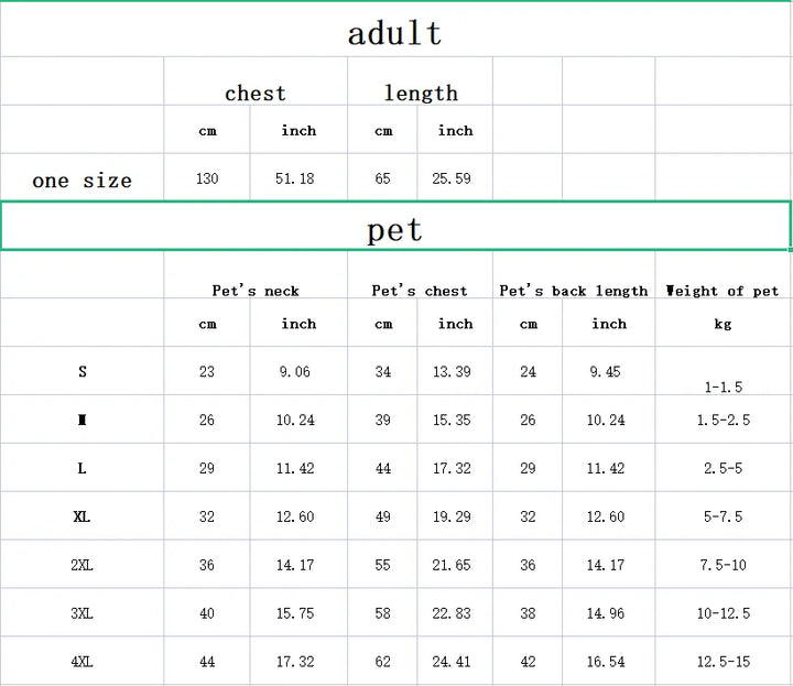 Pet Clothes  Dog Clothes Parent-child Wear Spring and Autumn Korean Version Printing Pure Cotton Two Colors Seven Sizes