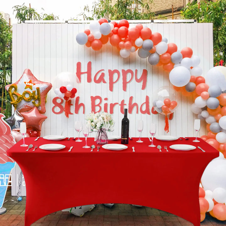 1Pc Spandex Table Cover for 6FT/4FT Table Universal Fitted Stretch Tablecloth for Party, Banquet, Wedding and Events