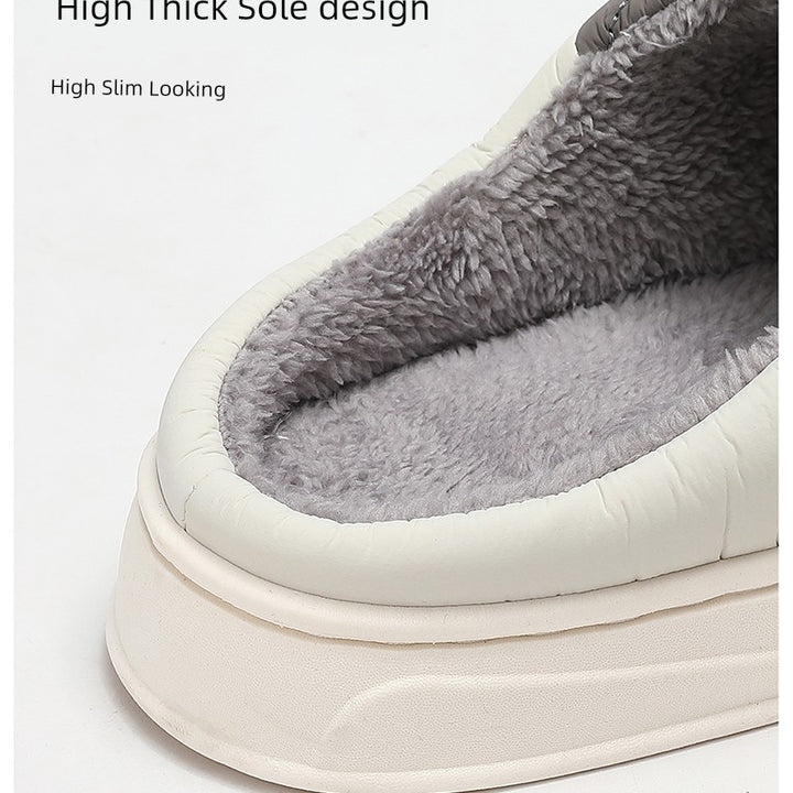 Waterproof Cotton Slippers Men Autumn and Winter 2025 New Arrival Indoor Home Non-Slip down Heattech Cotton Slippers Men's Winter