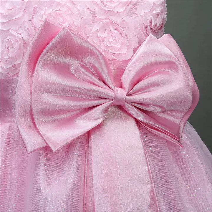 Flower sequins princess dress for little girls Summer 2025 Christmas festive tuxedo dress-tutus clothes for children dress