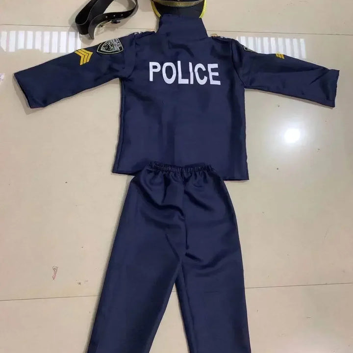 Kids Police Costume – Halloween Cop Uniform
Patrol the Halloween streets!
Fun police uniform perfect for trick-or-treating, parties, and cosplay.
👮 Includes: Police shirt + accessories
🎃 Perfect for Halloween parties