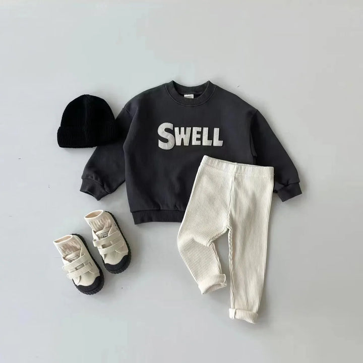 Baby Solid Leggings Girls All-match Striped Skinny Pants Kids Cotton Elasticity Slim Pants Newborn Boy Stretch Trousers