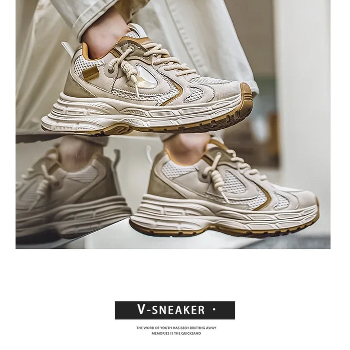 Shoes for Men 2025 New Trendy Fashion Versatile Breathable Thick Bottom Comfortable Sports and Leisure Low Top Sneakers Men