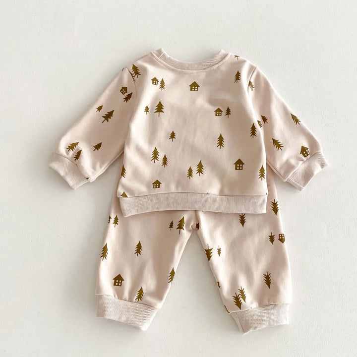 Newborn Baby Boy Girl Clothing Sets Spring Clothes 2PCS Outfits Long Sleeve Hoodie Top Sweatshirt+Elastic Pants Baby Items