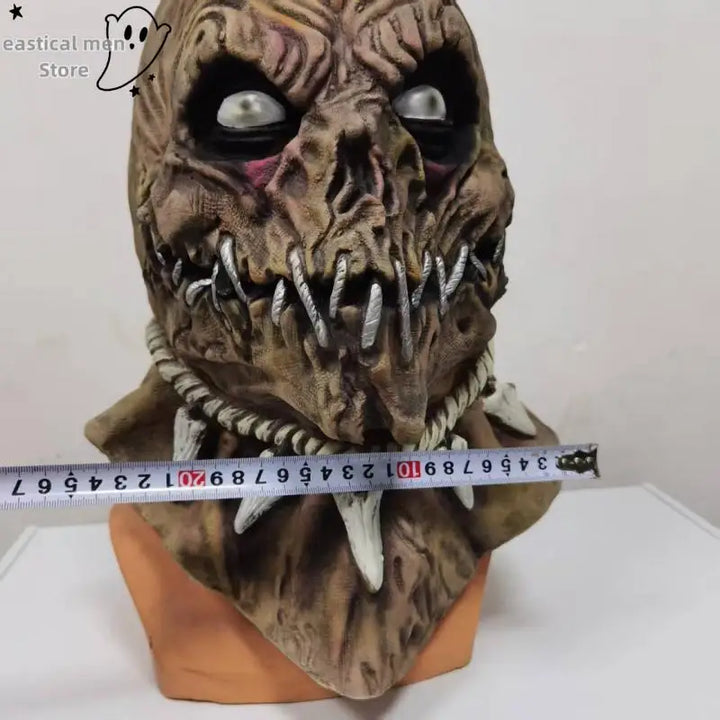 Halloween Cosplay Headgear Halloween Party Big Mouth Nail Horror Mask Latex Ghost Day Soft Simulated Headset Dress Up Props