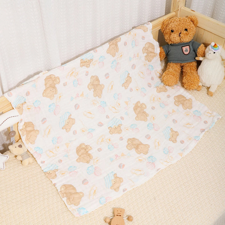 Cotton Baby Bath Towel Boys Girls Towel Blanket For Newborn Baby Bathrobe 4 Layers Gauze Washcloth Infant Swaddle