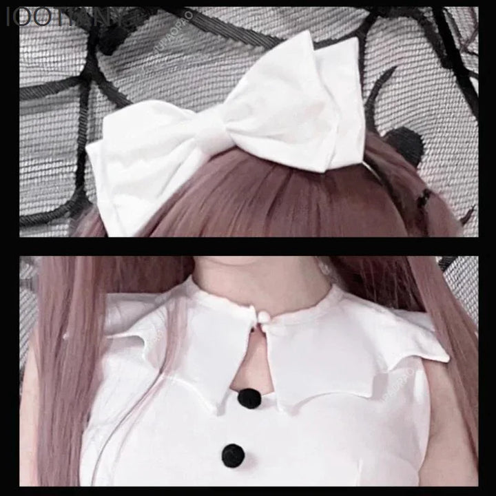 Playfully Chic!
Classic black-and-white maid uniform with a cute bow, perfect for Halloween, cosplay, or stage performances. Flirty, fun, and eye-catching.
🖤 Includes: Dress + apron + bow
🎃  Halloween, cosplay, carnival
🎭 Maid, cute cosplay