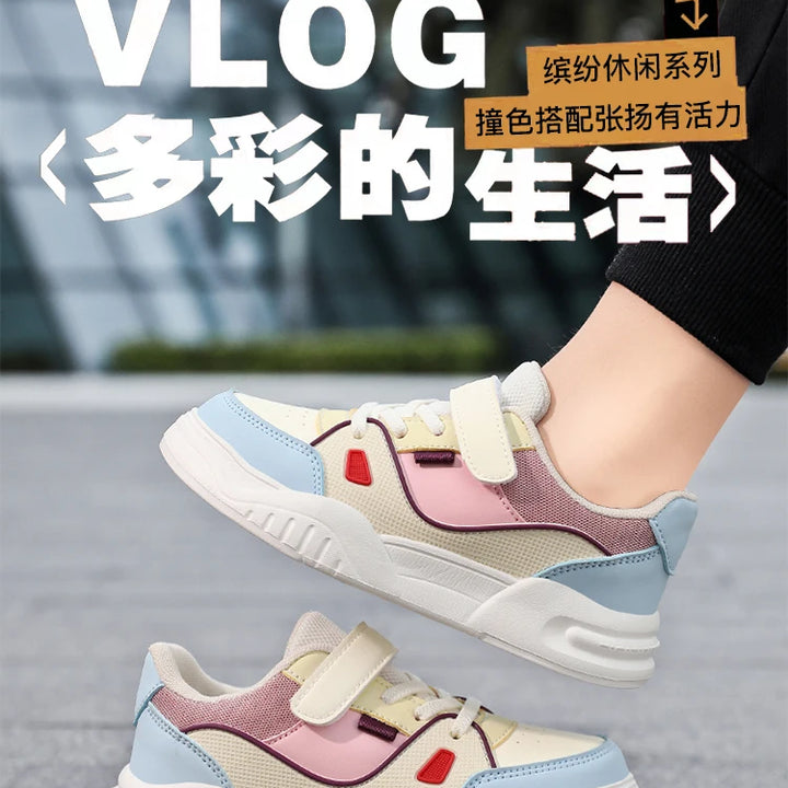 Kids Spring Sneakers Girls School Casual Shoes Outdoor Breathable Running Shoes Light Soft Tenis Pink Non-slip Children Shoes